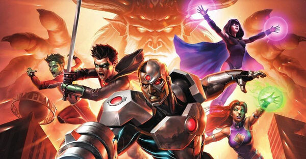 Poster phim Liên Minh Công Lý Đấu Với Nhóm Teen Titans